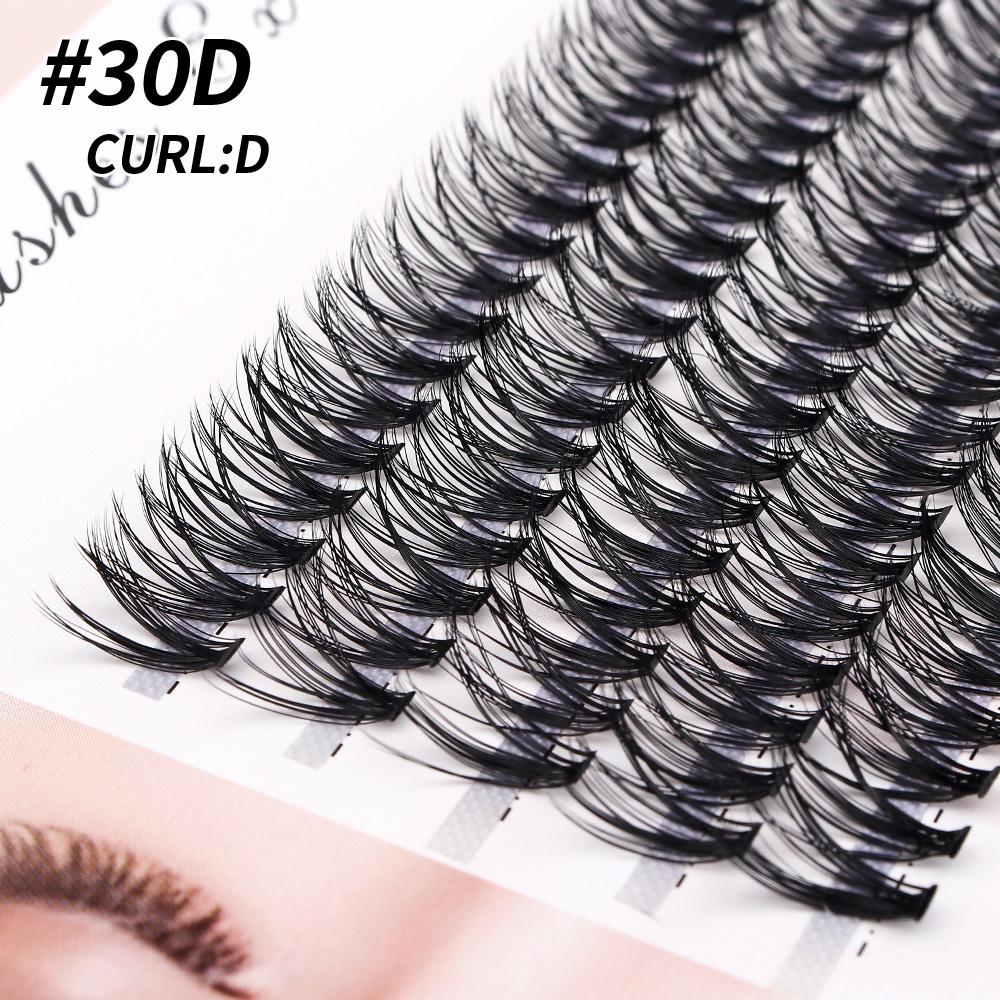 100pcs Heat Bonded Cluster Lashes Makeup Individual Cluster Eye Lashes Grafting Fake False Eyelashes