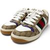 Pristine Low Cut Sneakers Screener Beige GG Canvas Mens 6 812638 Used