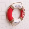 1pc 30Cm Lifebuoy Decoration Mediterranean Style Welcome Sign For Cafe Restaurant Bar Wall Hanging Decor Home Decor Door Sign