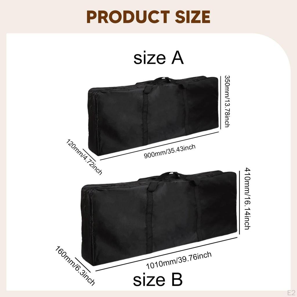 Elektrisches Klavierkoffer Tastatur Weich mit Griffen Oxford-Stoff Tragbar Gig-Tasche