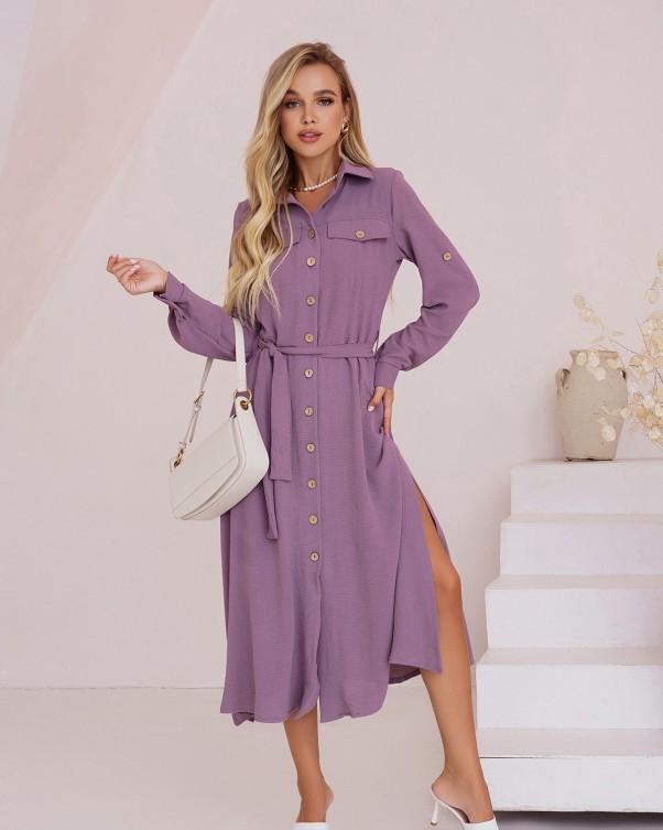 Shirt Dress with Side Slits ISSA Plus