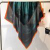 Pattern Temperament Printed Scarf Female Imitation Silk Square Scarf 91cm Travel Sunscreen Decorative Shawl Autumn and Winter Scarf Headscarf