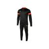 Retro Sports Color Block Stand Collar Pullover Long Sleeve Top And Drawstring Mid Waist Cuffed Pants Casual Sports Set Men Sets 656471-15