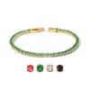 Maximalist Dipped With Cubic Zirconia Gemstones Stainless Steel Bracelet for Women Jewelry Gift Bracelet Waterproof Jewel