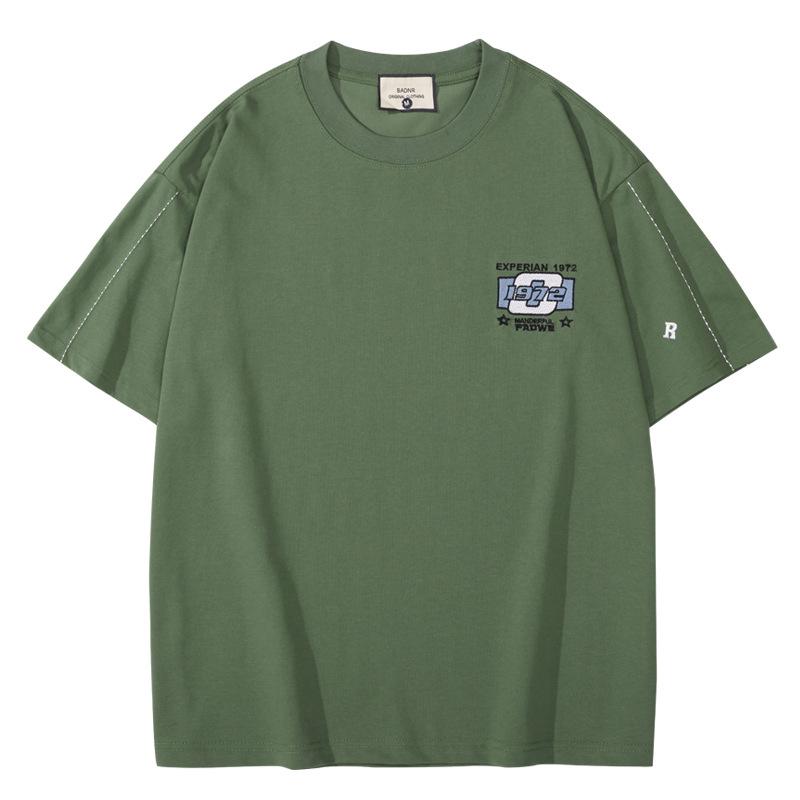 Updated Summer Mens Round Neck Short T-shirt Short Sleeve Thin Leisure Youth Half-sleeved Blouse