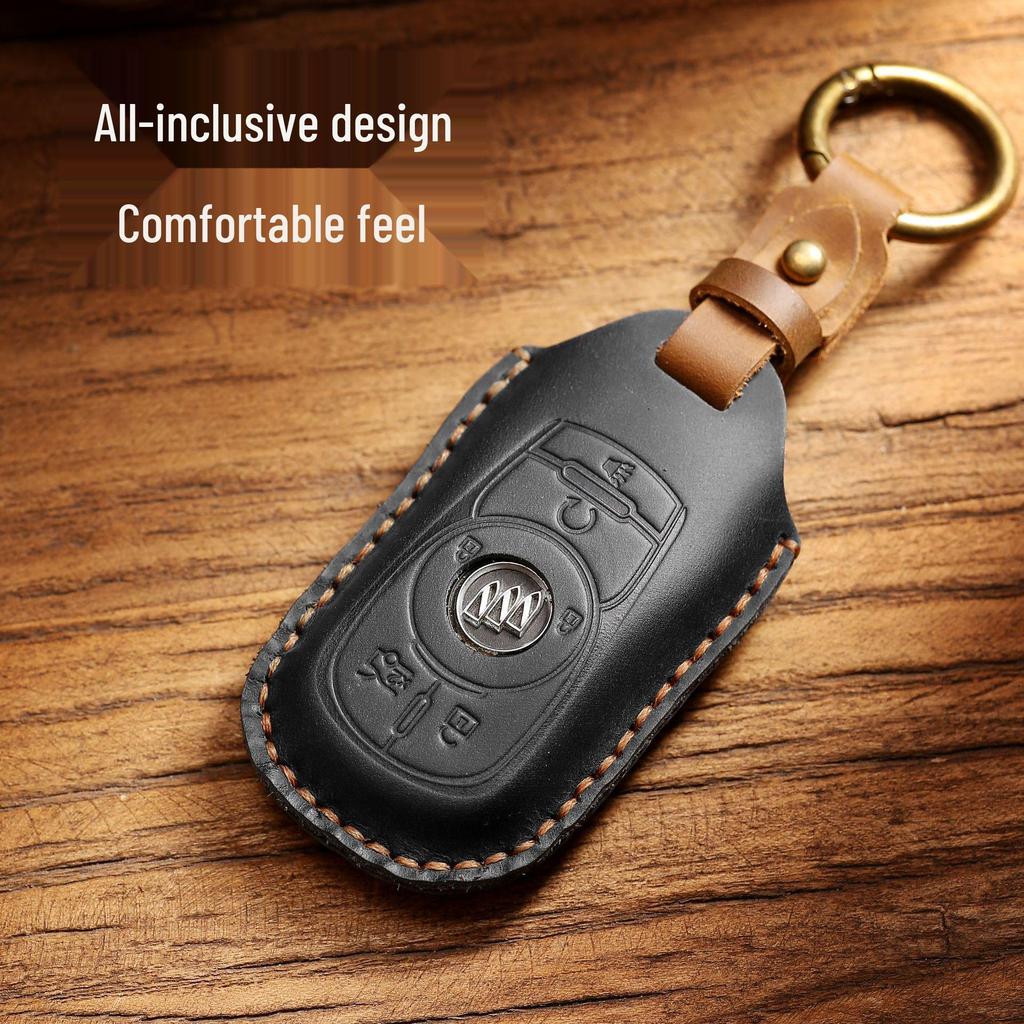 Suitable Genuine Leather Key Case for Buick Excelle, Verano, Envision, Regal - Full Coverage