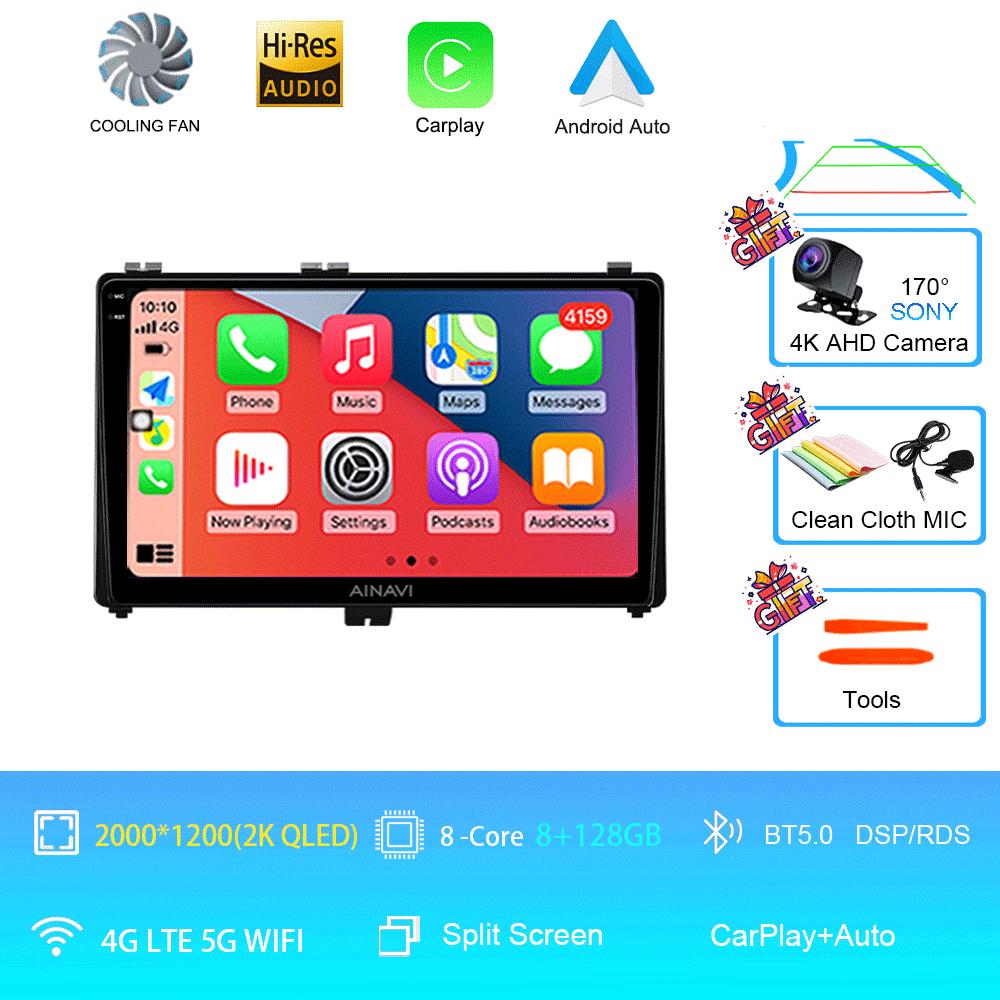 9" Android 14 Car Radio For Toyota Prius V Plus Alpha 2012 2013 2014 2015 Stereo Player GPS Navigation Carplay Auto LHD RHD DVD