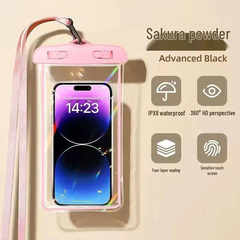 Waterproof Touchscreen Phone Pouch for Swimming, Diving, and Delivery Riders