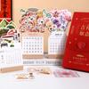 DIY 2026 Desktop Calendar Wooden Base Monthly Planner New Standing Calendar  Table Desk Decor