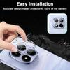 3 Pcs Tempered Glass Lens Camera Film for Redmi Note 15 4G 5G Redmi Note 15 Pro 4G 5G Note 15 Pro+ Plus 5G 9H Hardness Lens 3 Pack Redmi Note15