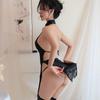 Sexy lingerie sexy temptation high split bed passion free perspective lace cheongsam woman