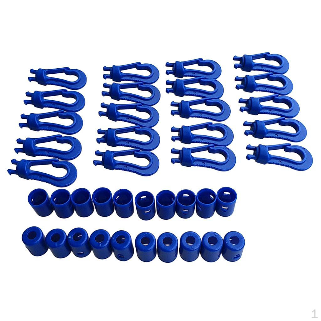 

20pcs Plastic Snap Hooks Shock Cord For Diving 5cm