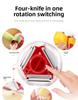 3-in-1 Multi-Functional Kitchen Peeler for Fruits Vegetables, Ergonomic Potato Apple Peeler