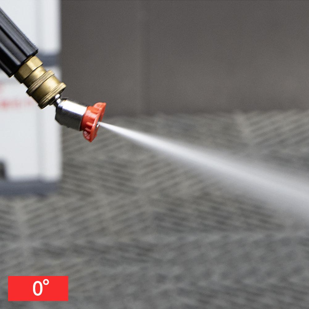 Car Washing Pressure Washer Nozzle Tips 360° Rotatable for 1/4 Quick Connect 4000PSI Multiple Degrees 0° 15° 25° 40° Spray Nozzles