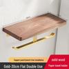 Black Walnut Wood Toilet Paper Holder with Storage Rack - Wall-Mounted Tissue Dispenser for Bathroom and Hotel Use