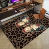 Butterfly Leopard Pattern Area Rug, Office Carpet Indoor Outdoor Entrance Doormat, Non-Slip Soft And Comfortable, Living Room, c122012
