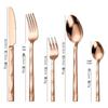 410 Stainless Steel Diamond Handle 5-Piece Tableware Set: Knife, Fork, Spoon for Steak/Western Food in Gift Box