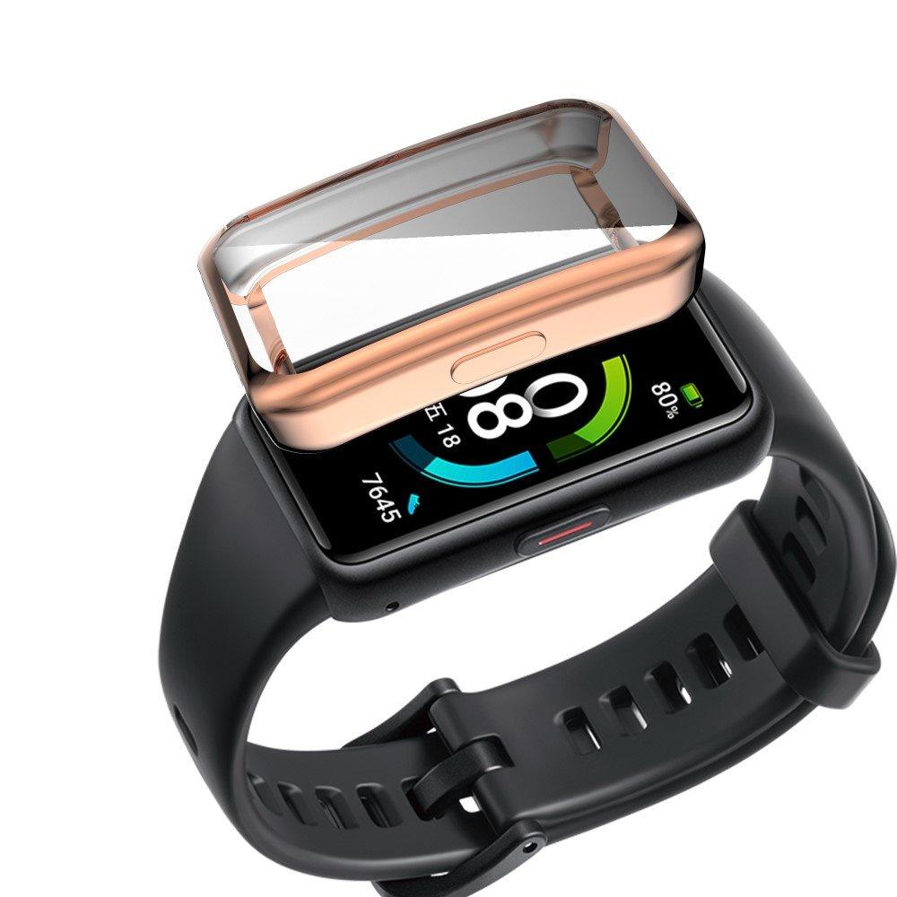 2-in-1 Case with Screen Protector for Huawei Band 6/7, Rose Gold