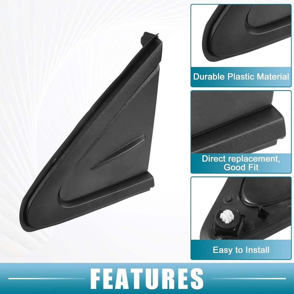 Front Left Door Mirror Corner mudguard Triangle Cover Trim No.60118-02370 Rearview Triangle Trim Panel for Toyota Corolla 2019-2021 Plastic Black