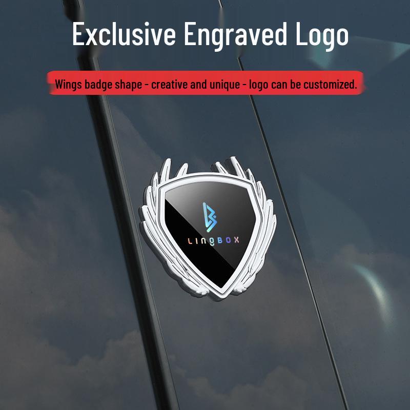 Lingbao Car Metal Badge Sticker for Body, Window, & Trunk Decoration
