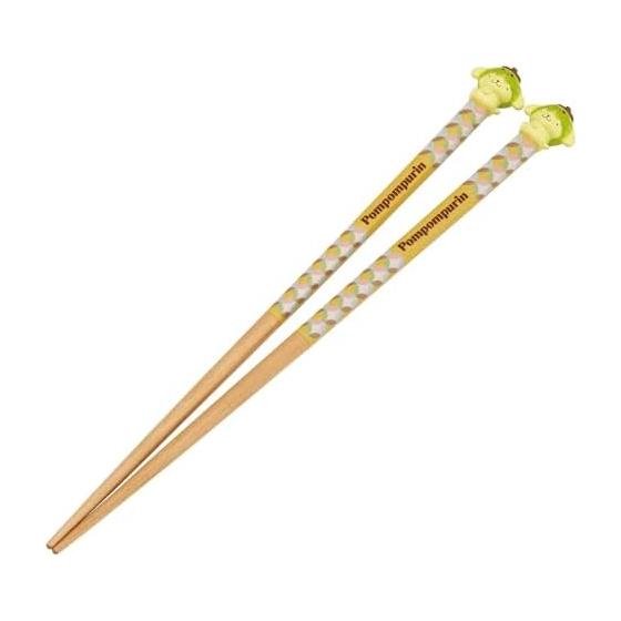 Skater painted chopsticks 21cm with mascot Sanrio Pompompurin Snake AND45-A