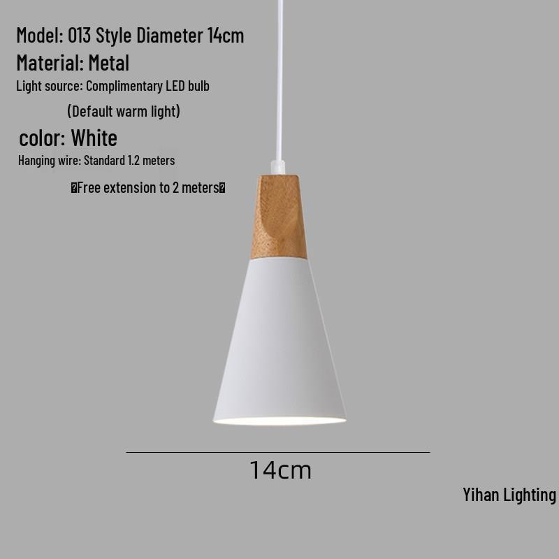 Modern Nordic Single-Head Pendant Light for Hotels, Bars, and Restaurants - Industrial Retro Style Lampshade.