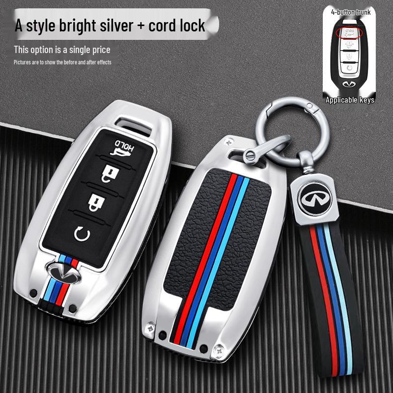Compatible Infiniti QX50, QX60, Q50L Key Case Set - Full Protective Key Shell Cover with Buckle