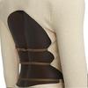 Nike Maglione Polo Monocolore FW22 con Colletto Donna Top Bianco Sporco DN3221-219