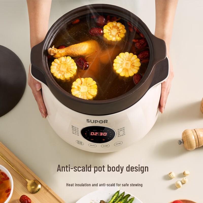 Supor 5L Electric Ceramic Stew Pot CN plug (adapter included)