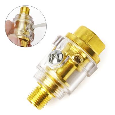 1/4"NPT Mini Inline Automatischer Öler zur Schmierung für Pneumatische Werkzeuge Luftkompressor Rohreparatur Druckluftwerkzeuge