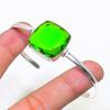 Natural Peridot Gemstone 925 Sterling Silver Cuff Bangle Adjustable AC-1414