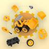 JoyGrow Construction Vehicle Set of DIY Educational Construction Pretend Sandbox Mini Gift for Boys and Girls Toys, 4, Toys, Excavator, Play, Play,