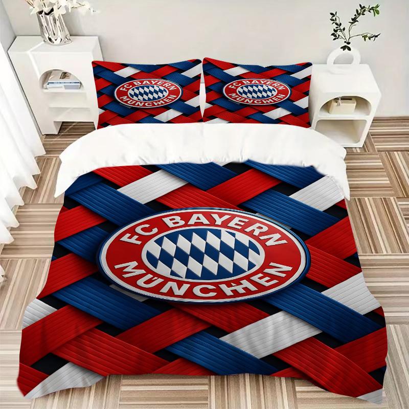 3Pcs Bayern Munich Crest Bedding Sets For All Sizes New 3D Printed Bed Cover Comforter Duvet Cover Pillowcase Bedroom Decoration