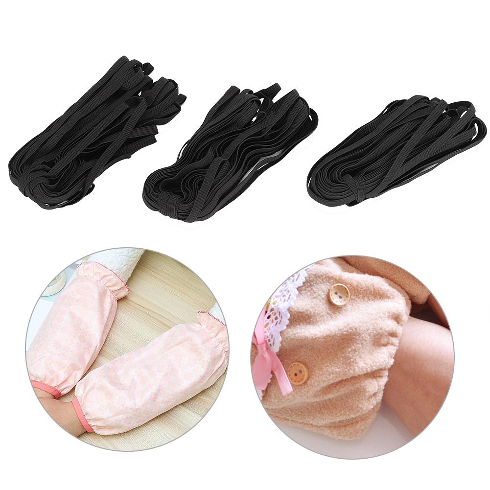 3 Bags 0.6cm 10m 32.8ft Flat Elastic Rope Cord Bands for Clothing Sewing DIY Craft ProjectBlack
