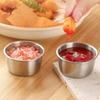 6Pcs with Lid Sauce Cup 304 Stainless Steel Dipping Bowl Salad Dressing Cup  French Fries