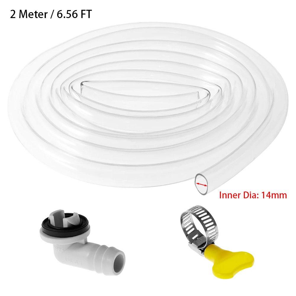 

1Set Split Casement Air Conditioner Drain Hose Pipe Drain Kit 1Meter/2Meters Extension Hose Connector Home Improvement ABS