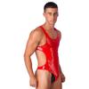 Herren-Badeanzug im Wetlook, offener Rücken, Bodysuit für Poolpartys