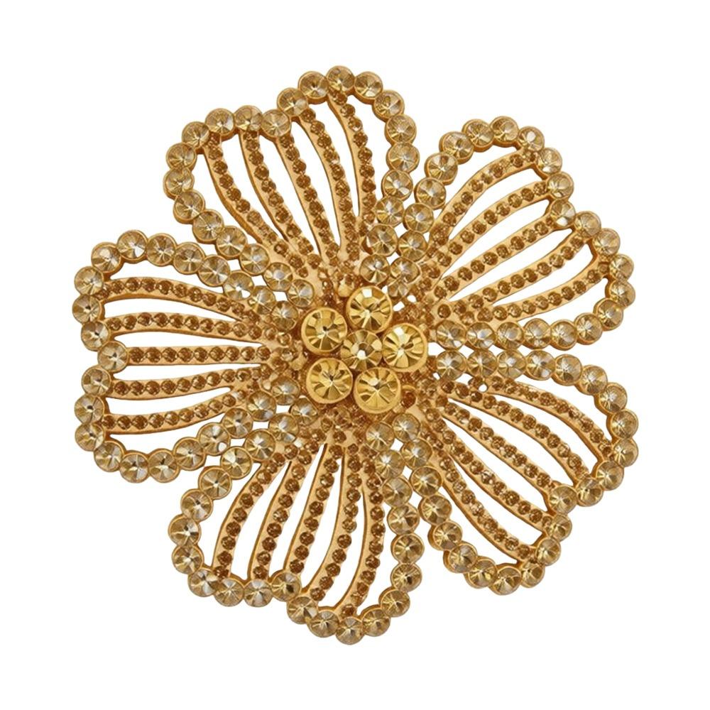 Fashion 8cm Rhinestone Brooch DIY Exquisite Flower Brooch Flower Clothing Patch Clothing Accessories