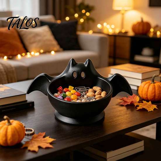 Halloween Bat Candy Bowl Shaped Storage Bowl, Cute Tray, Spooky Home Festive Table Centerpiece Tabletop Ornament, Multifunctional Decorative