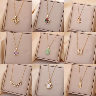 2025 Trendy Women's Titanium Steel Necklace - Non-fading, Light Luxury Collarbone Chain