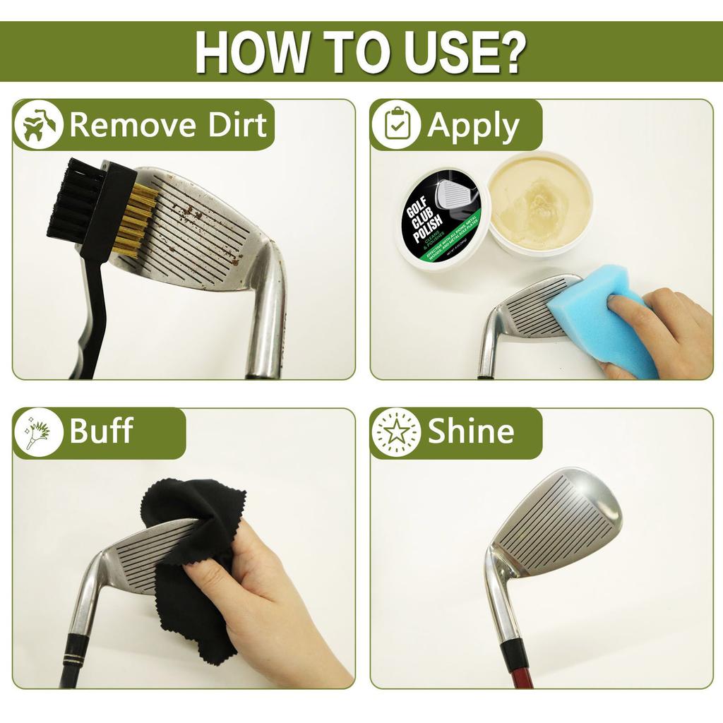 Multipurpose Golf Club Polishing Kits Golf Groove Cleaner Polish Balm Scratch Remover Maintenance Paste Golf Accessory