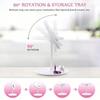 LED Makeup Mirror With Adjustable Dimming Rotating Storage USB Vanity Mirror Light Up Your Beauty Routine
