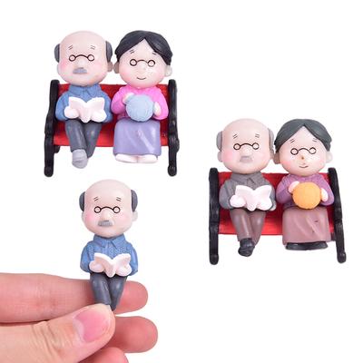 3 Stück/Set Kreatives Altes Paar Stuhl Harzhandwerk Show Simulation Tier Volkskunst