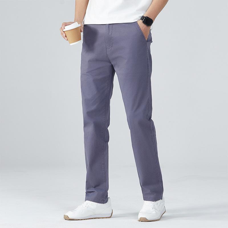 

Spring and Autumn New Casual Pants Simple Business Casual Pants Straight Fashion Joker Loose Skin-friendly Fabric. 38
