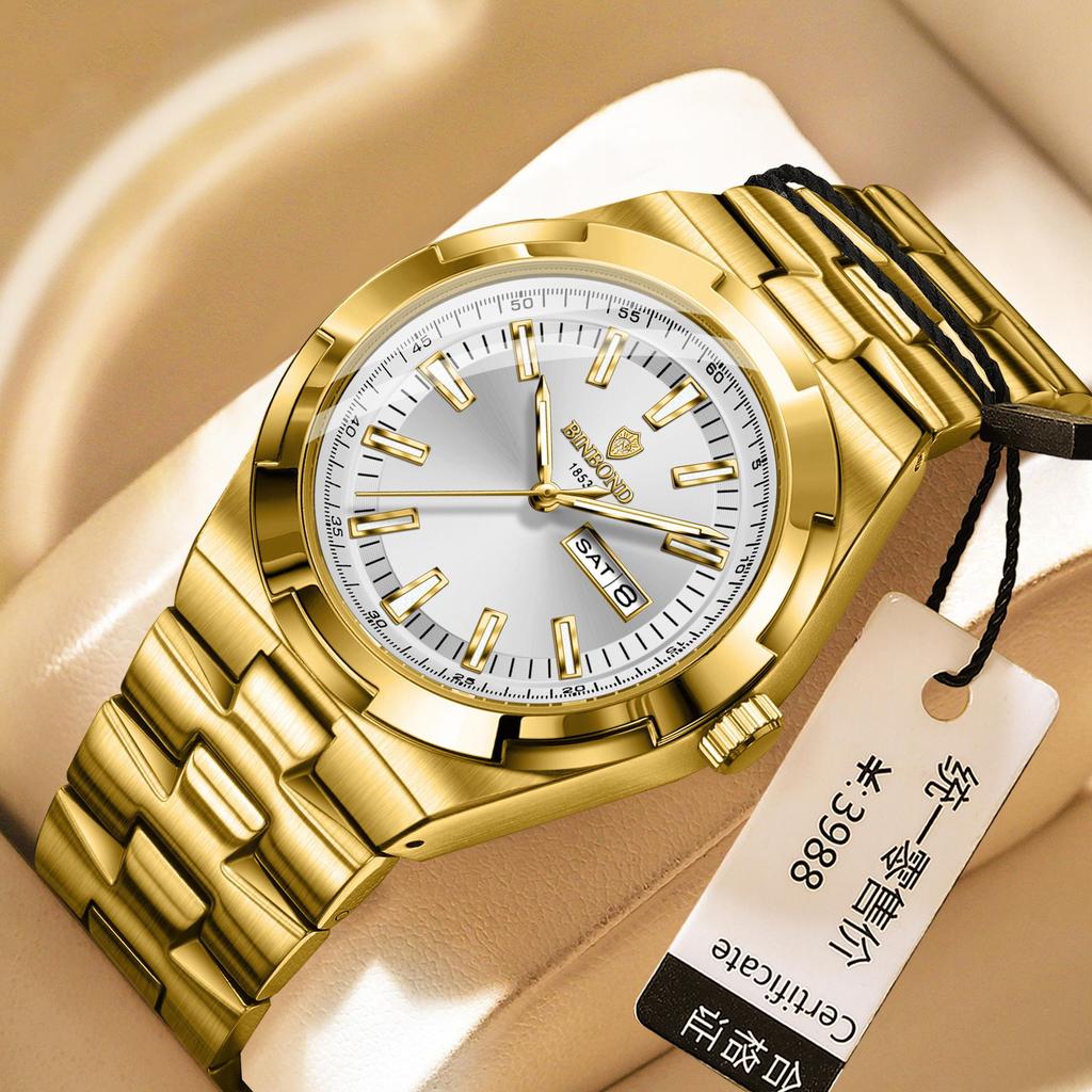 BINBOND Men's Multifunctional Luminous Waterproof Watch