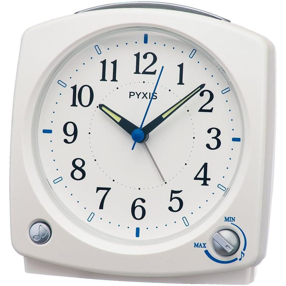 Seiko Clock Alarm Clock Table Clock Analog Melody White Pearl PYXIS 125×120×69mm NR455W