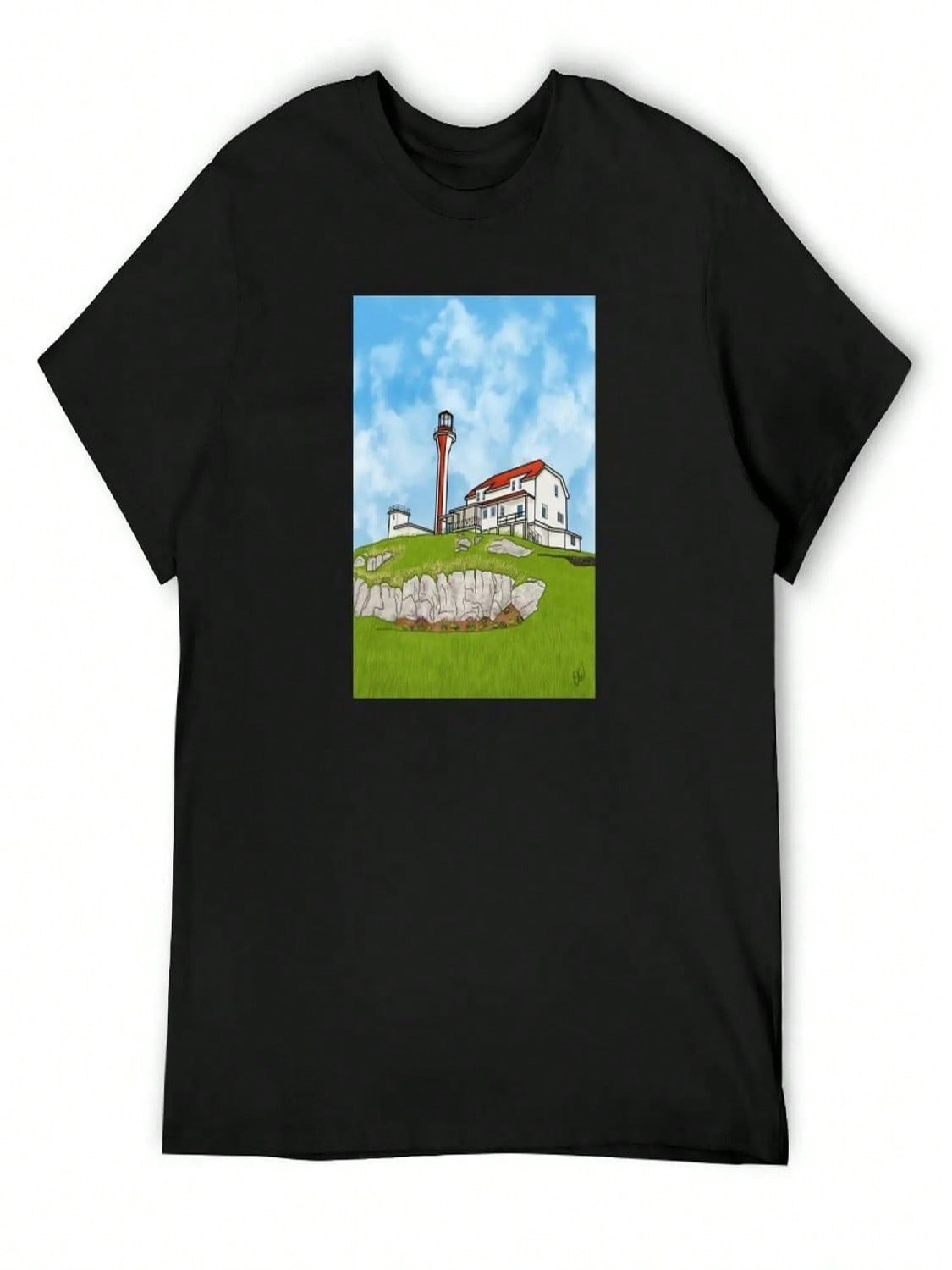 Cape Forchu Lighthouse, Yarmouth T-Shirt Sweat Oversized Graphic Tee Graphics unisexs Graphic T-Shirts Big And Tall S разноцветный