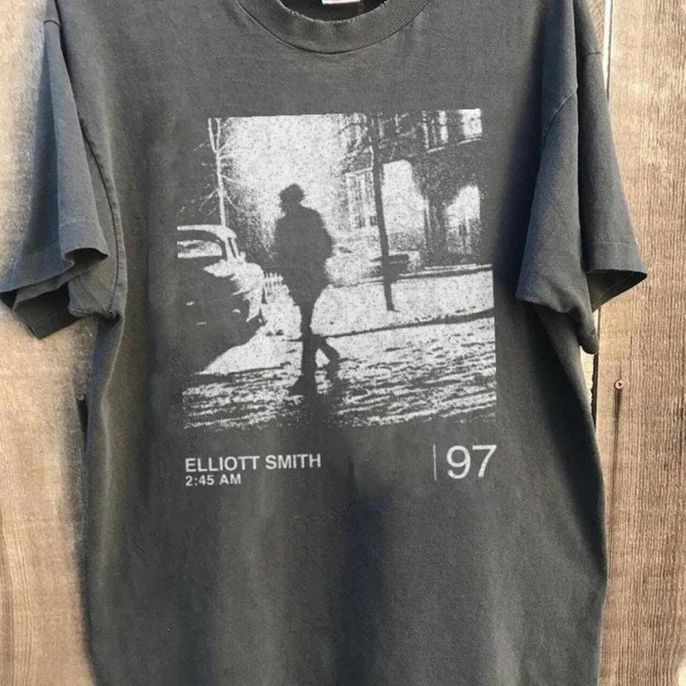Elliott Smith Shirt, Elliott Smith Cotton Charcoal Unisex T-shirt Reprint S-5XL Unisex T-Shirt XL