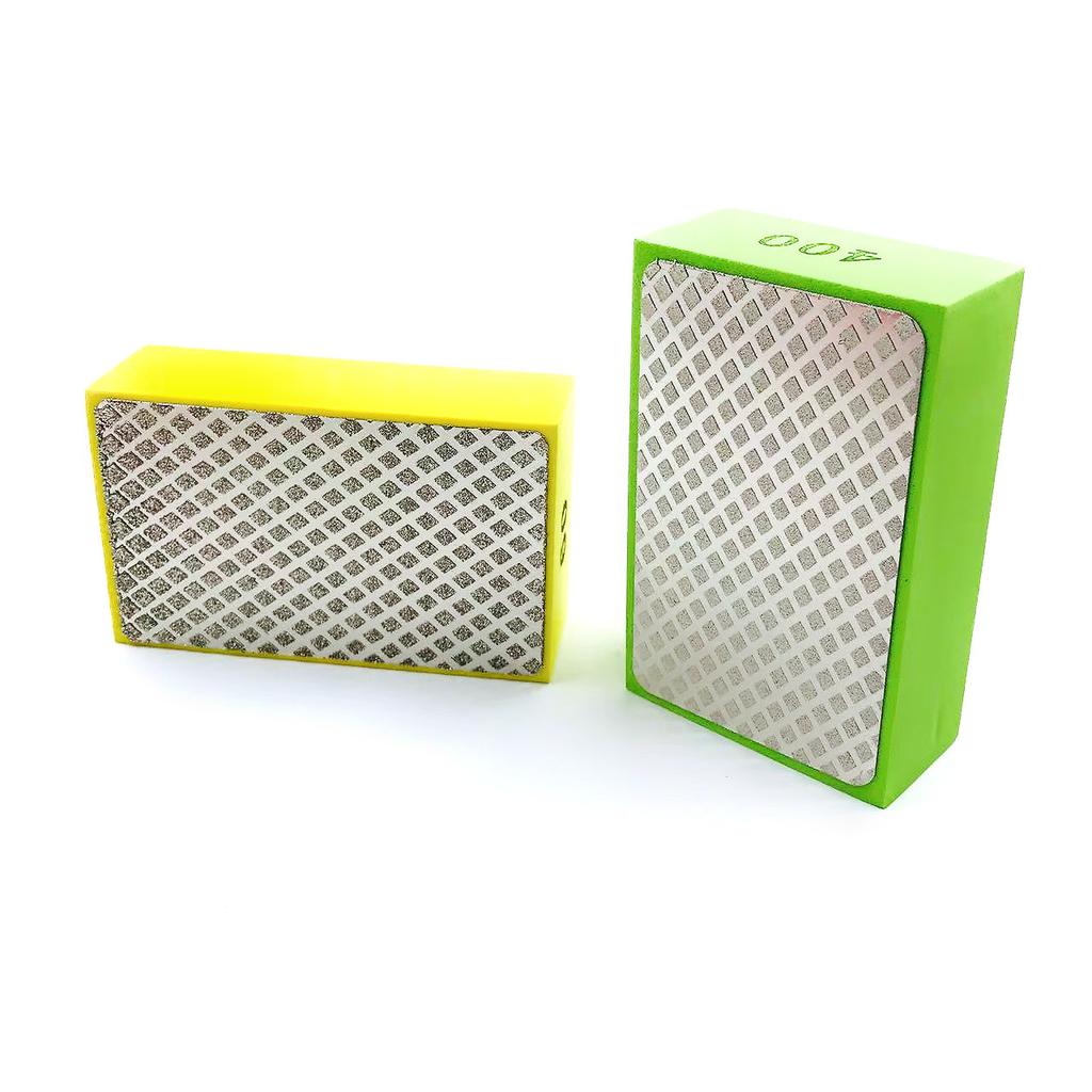 2pcs Diamond Hand Polishing Pads 93mmx58mm Tile Glass Abrasive Grinding Block Pad Stone Marble Ceramic Abrasive Sanding Disc