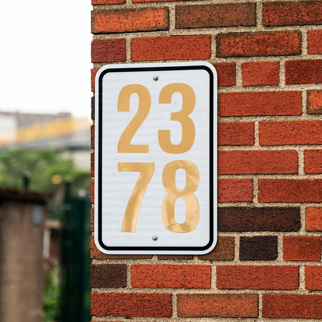 4Sets Waterproof Outdoor Number Stickers for Mailbox Address Identification Numbers Modern Self-Adhesive Decals Exterior